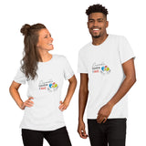 T-shirt unisexe 100% coton - "Ensemble contre l'AVC" - fond blanc