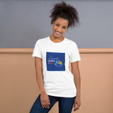 T-shirt unisexe 100% BIO "Ensemble contre l'AVC" - fond bleu