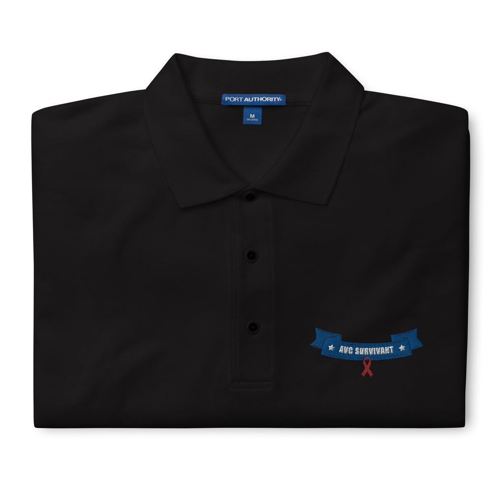 Polo homme brodé - AVC survivant
