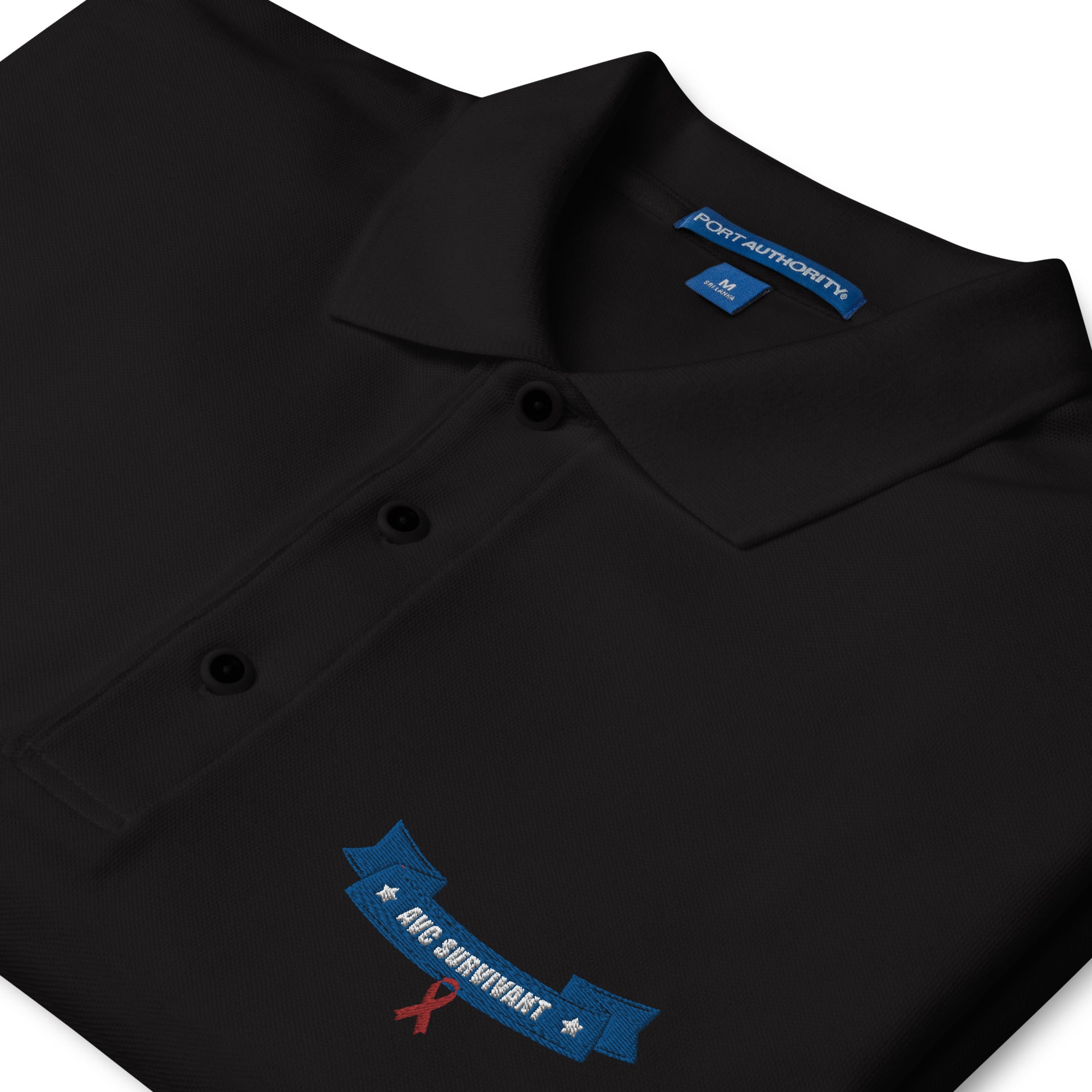 Polo homme brodé - AVC survivant