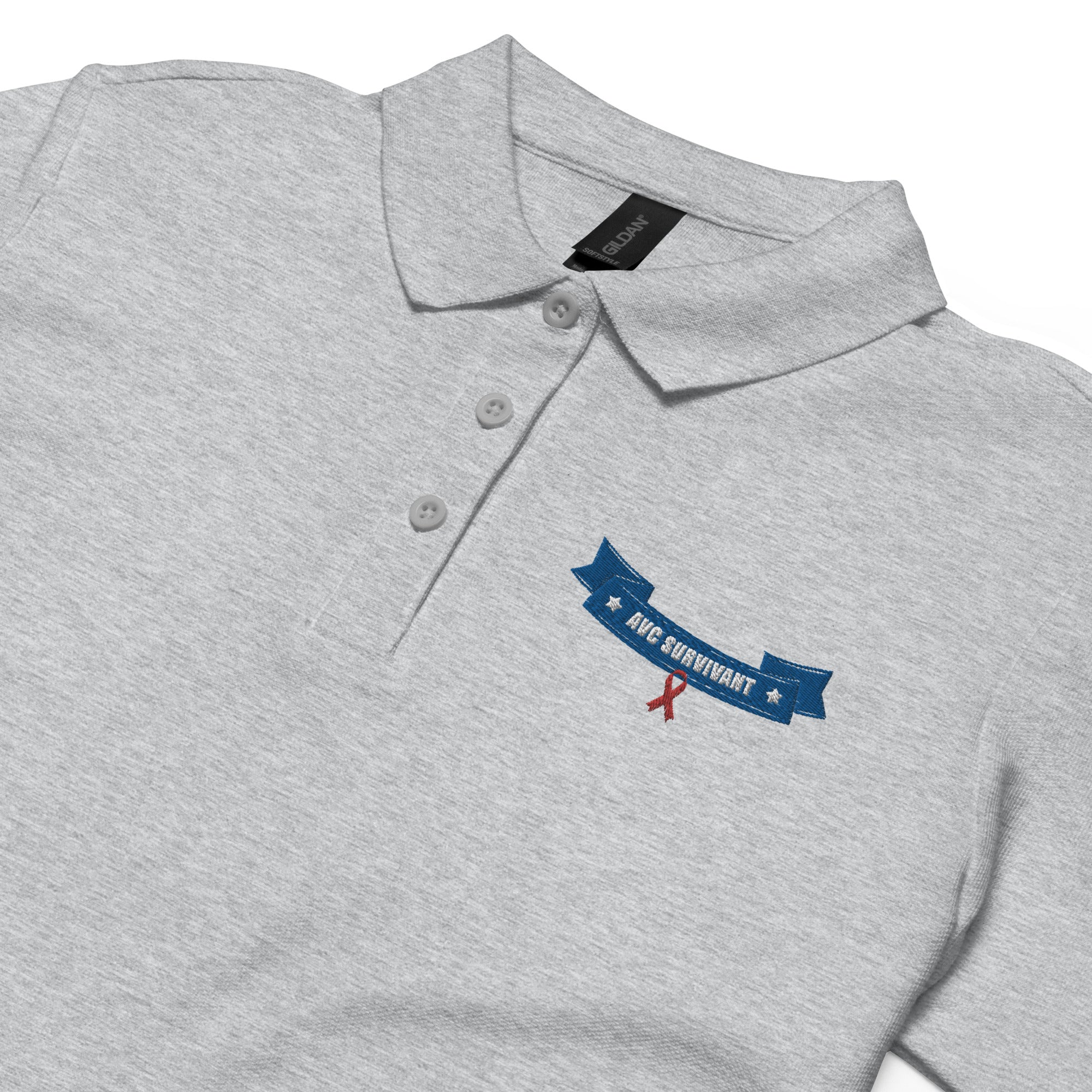 Polo femme brodé - AVC Survivant
