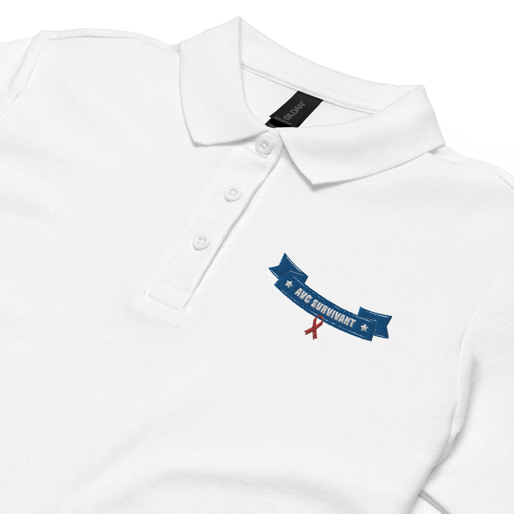Polo femme brodé - AVC Survivant