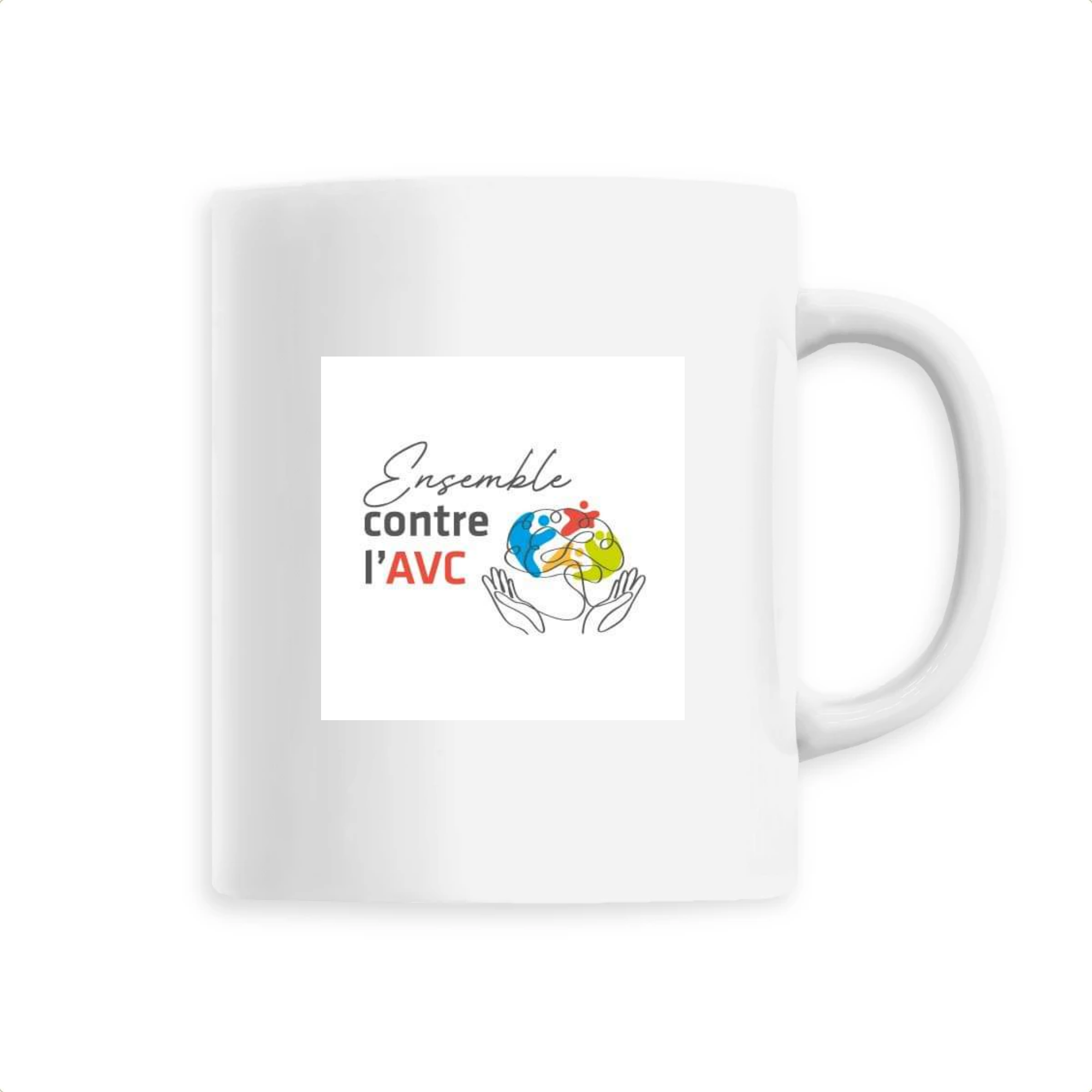 Mug en céramique "Ensemble contre l'AVC"
