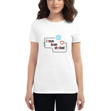 US Womens T-shirt "I Have Been Stroked"