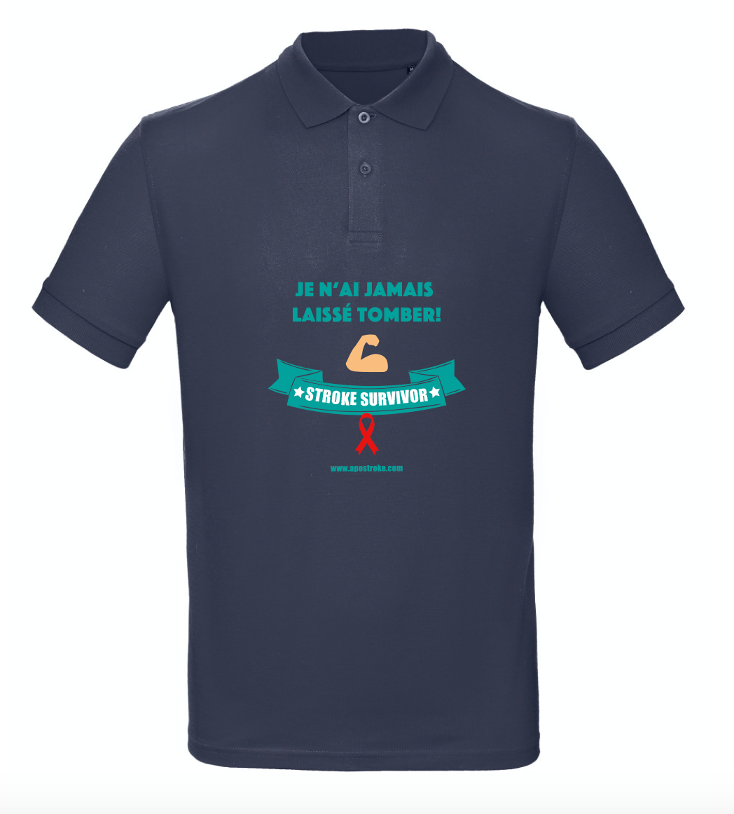 Polo homme "Je n'ai jamais laissé tomber"