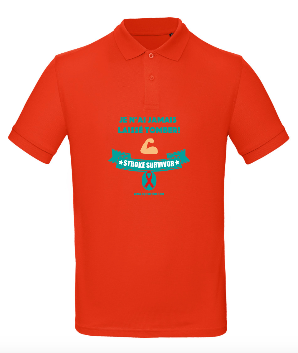 Polo homme "Je n'ai jamais laissé tomber"