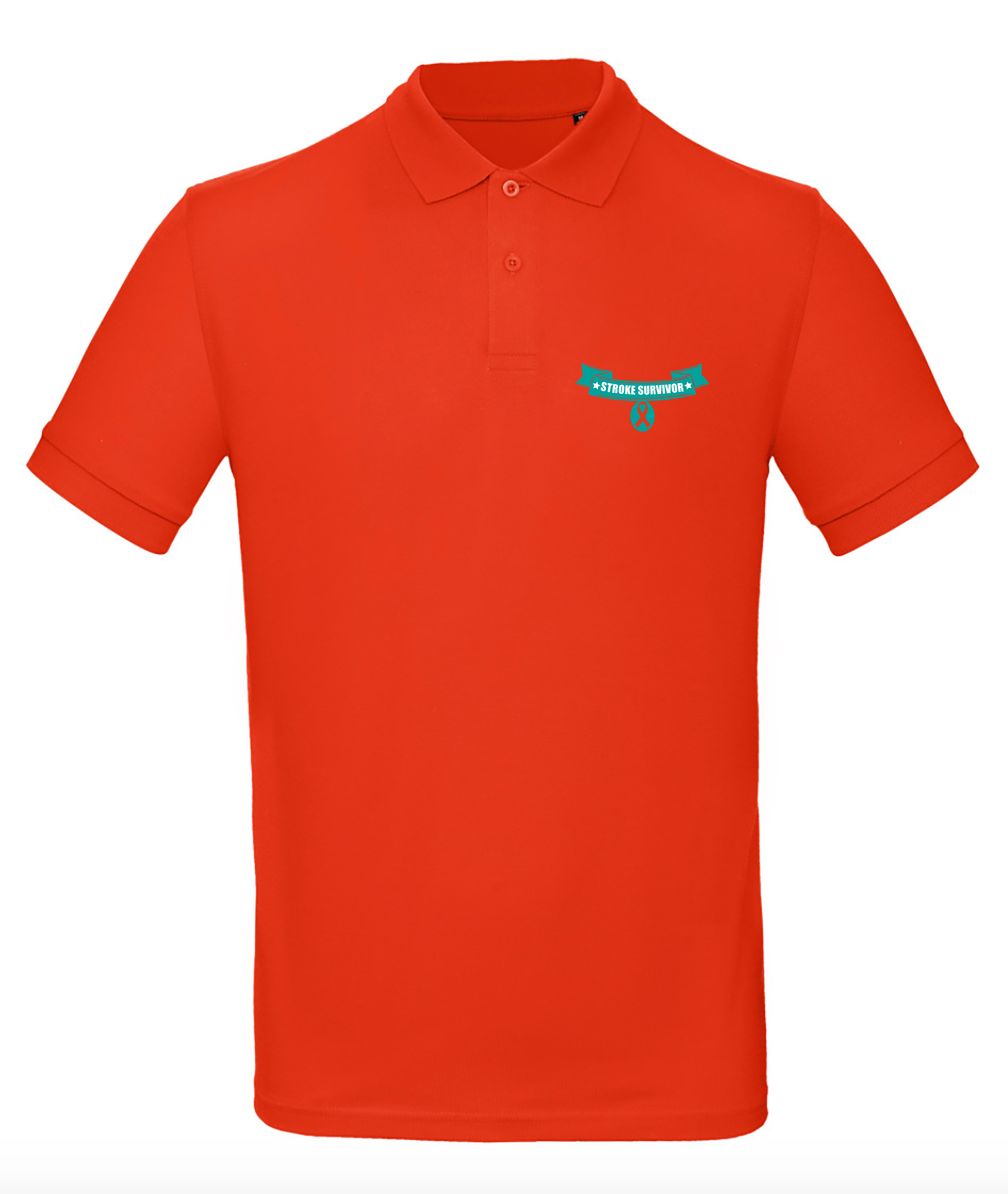 Polo homme "Stroke Survivor" ruban rouge