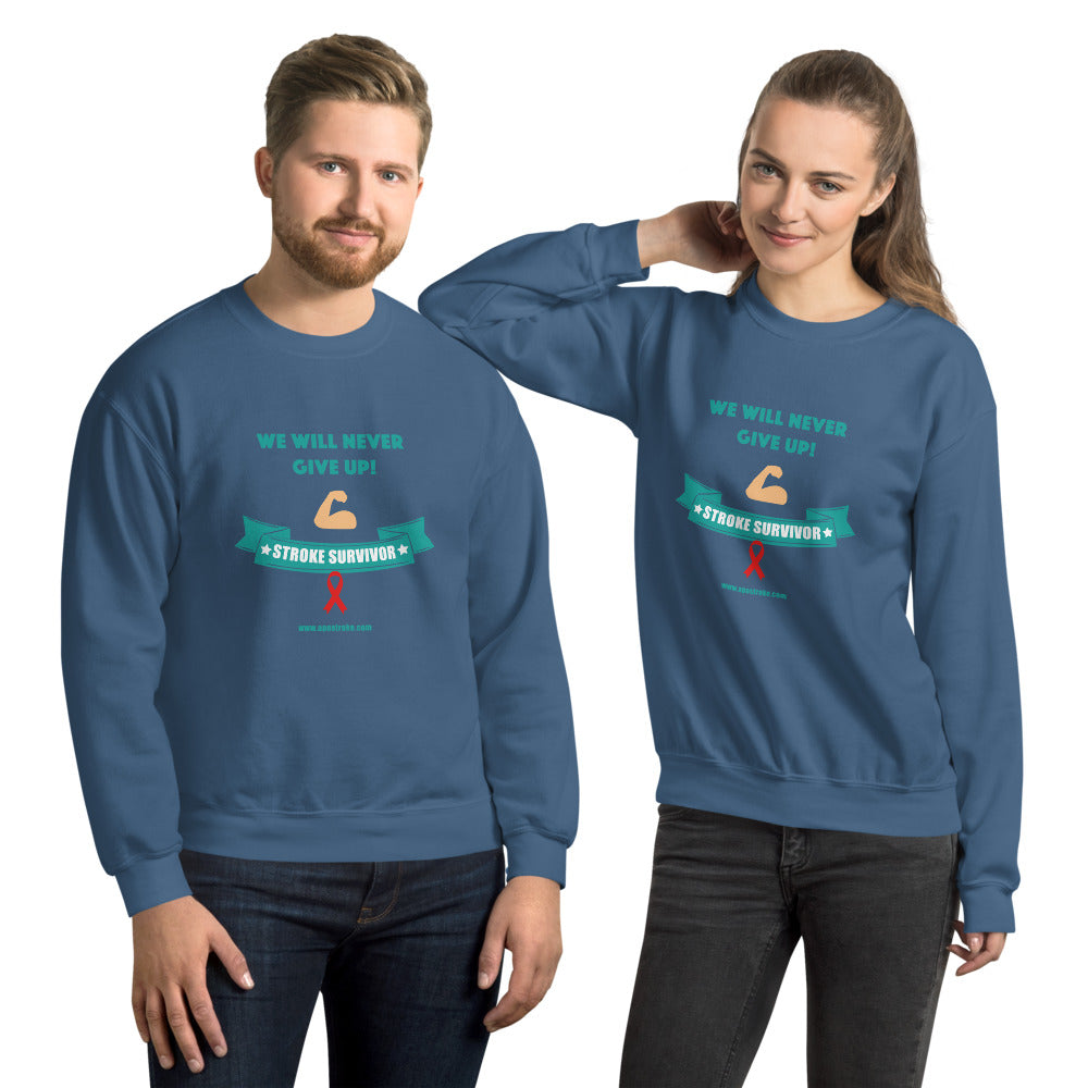 US Unisex Long Sleeve T-shirt "We Will Never Give Up"