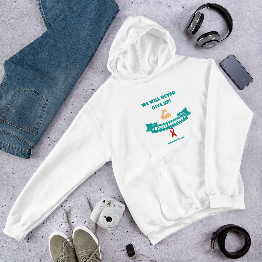 US Unisex Hoodie "We Will Never Give Up!"