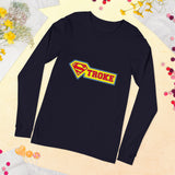 US Unisex Long Sleeve T-shirt Superman Stroke