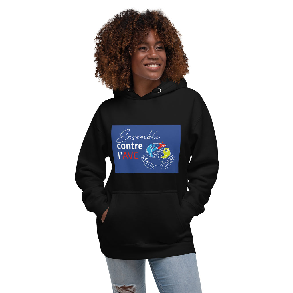Sweat à Capuche Unisexe - Ensemble contre l'AVC - bleu