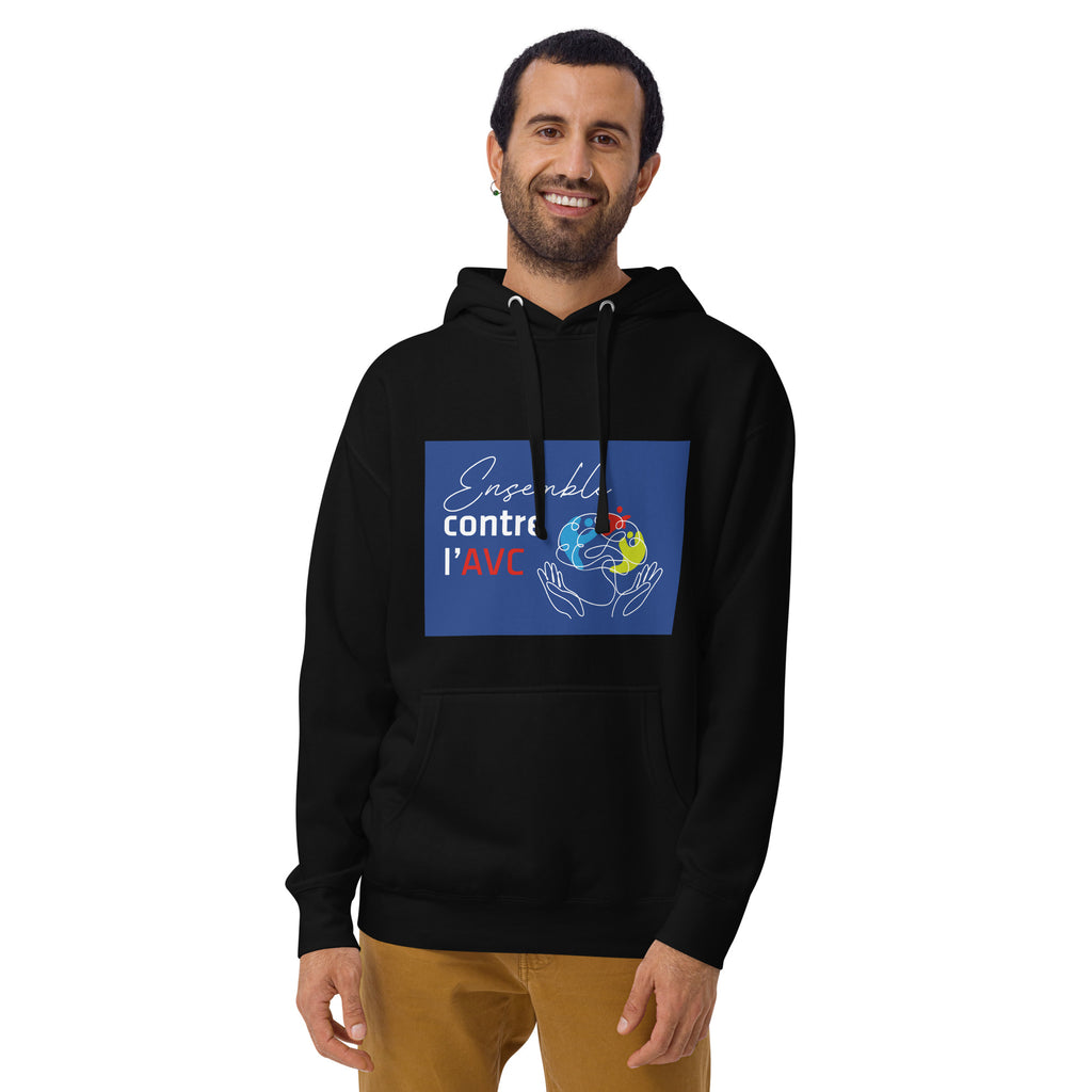 Sweat à Capuche Unisexe - Ensemble contre l'AVC - bleu