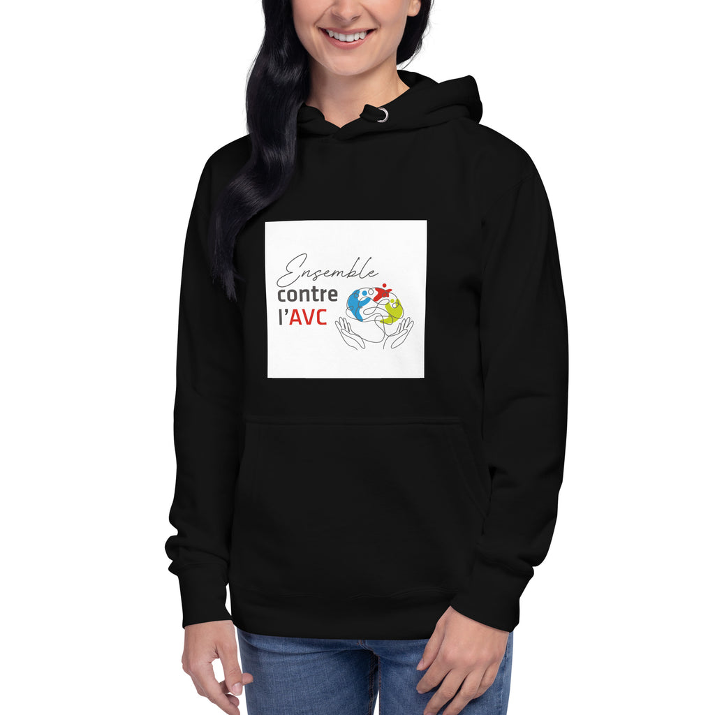 Sweat à Capuche Unisexe - Ensemble contre l'AVC - blanc