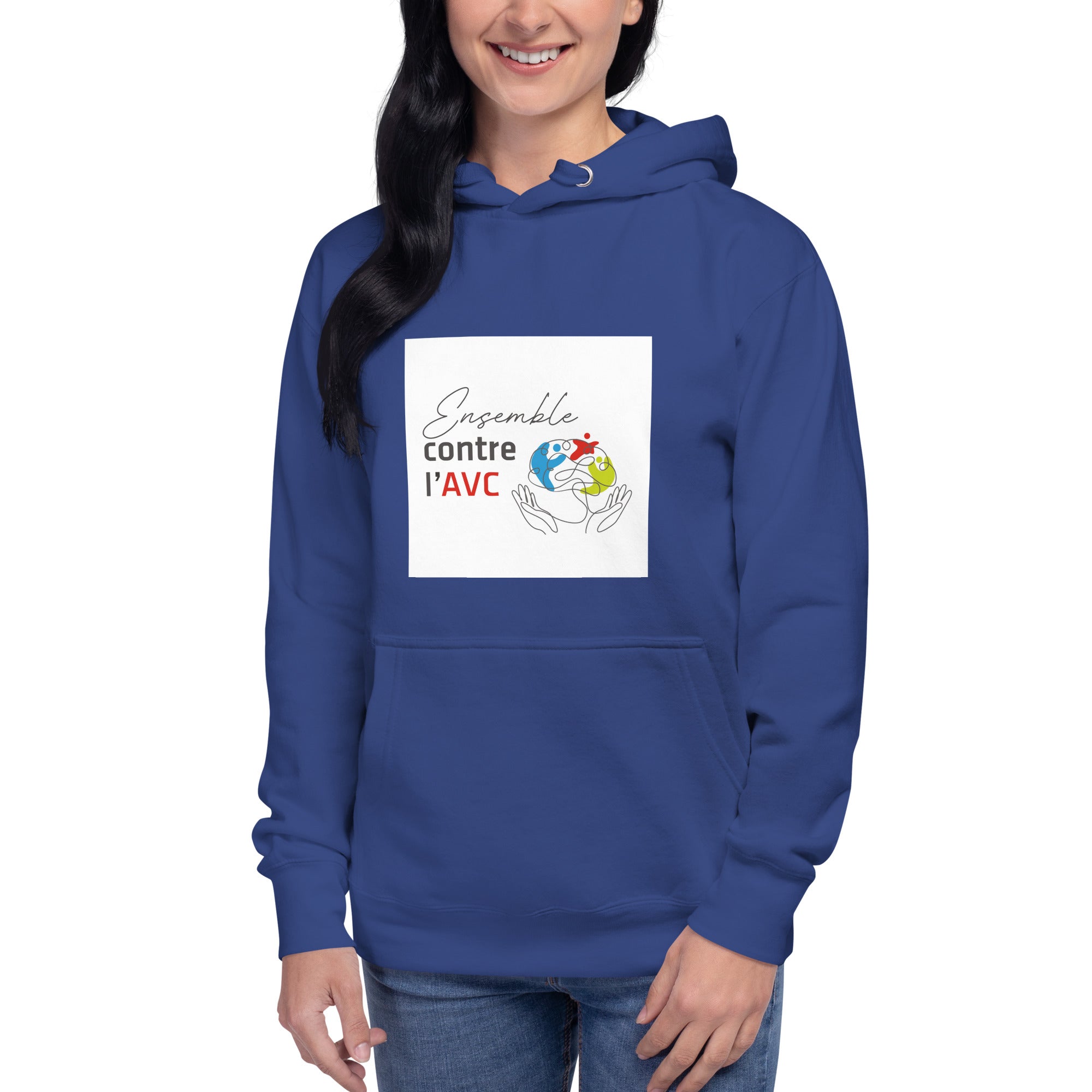 Sweat à Capuche Unisexe - Ensemble contre l'AVC - blanc