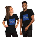 T-shirt unisexe 100% BIO "Ensemble contre l'AVC" - fond bleu