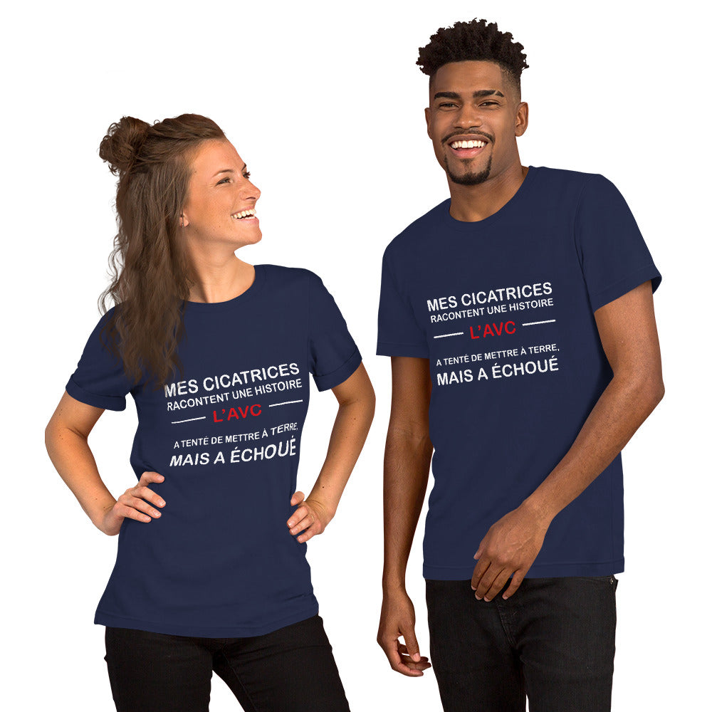 T-shirt unisexe "Mes cicatrices racontent une histoire"