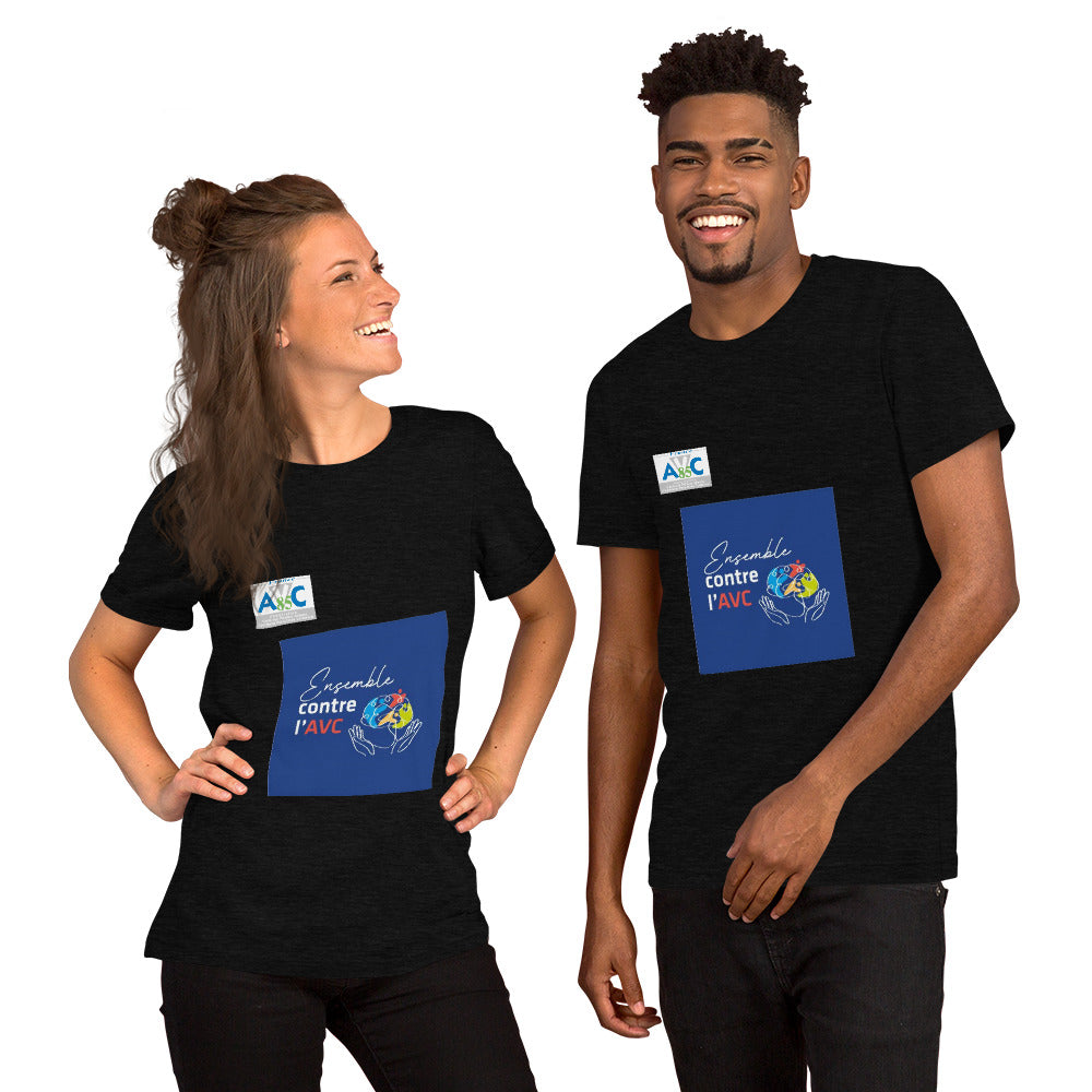 T-shirt unisexe 100% coton "Ensemble contre l'AVC" / FranceAVC85