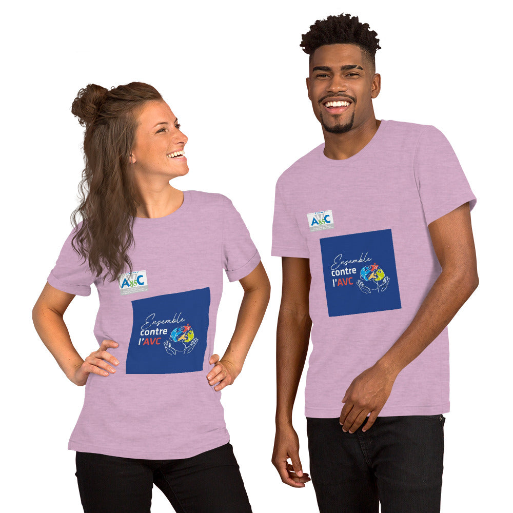 T-shirt unisexe 100% coton "Ensemble contre l'AVC" / FranceAVC85