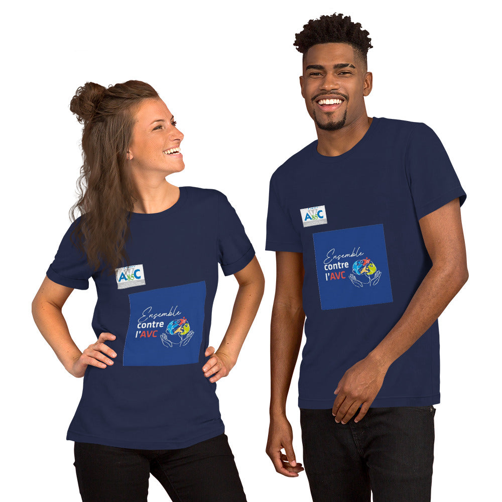 T-shirt unisexe 100% coton "Ensemble contre l'AVC" / FranceAVC85