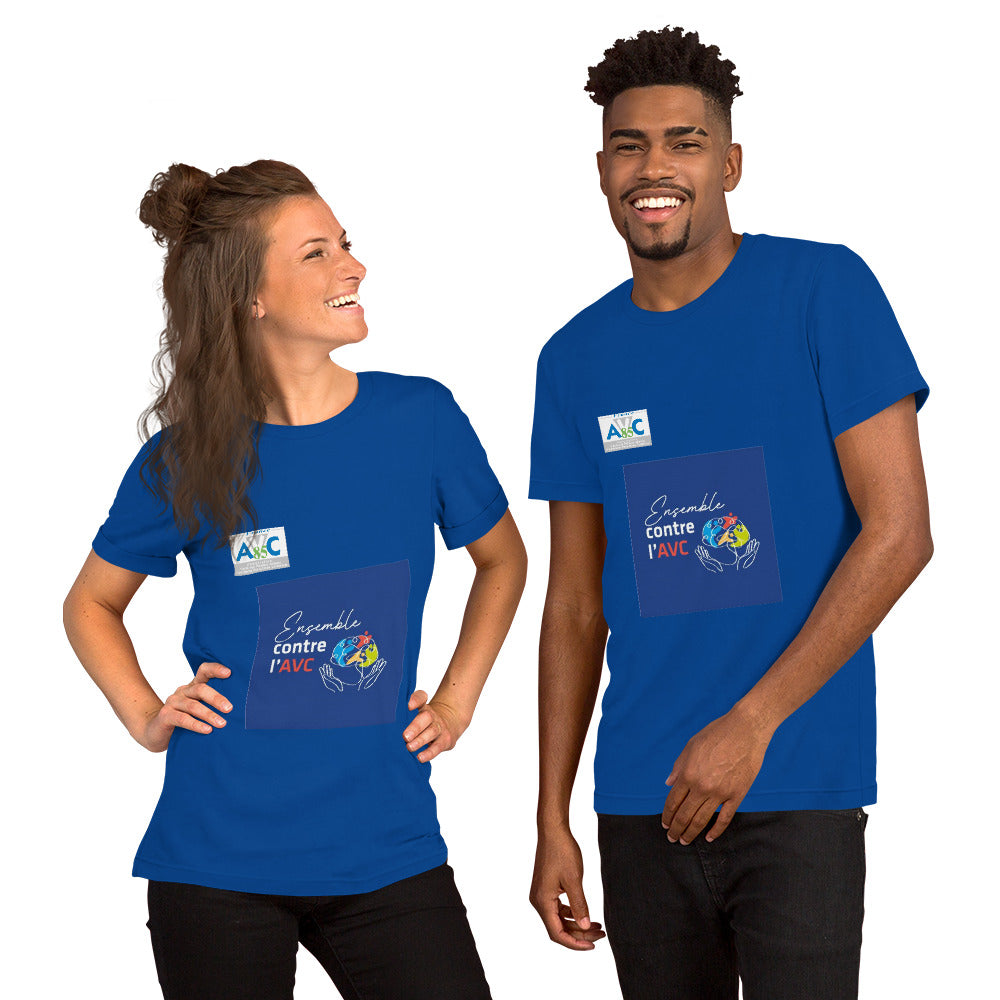 T-shirt unisexe 100% coton "Ensemble contre l'AVC" / FranceAVC85