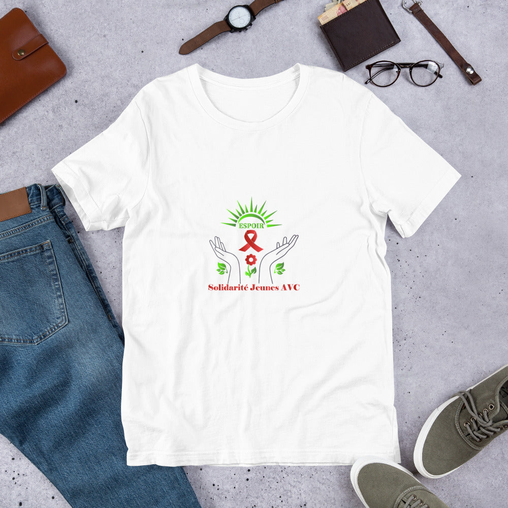 T-shirt unisexe 100% coton - Solidarité Jeunes AVC