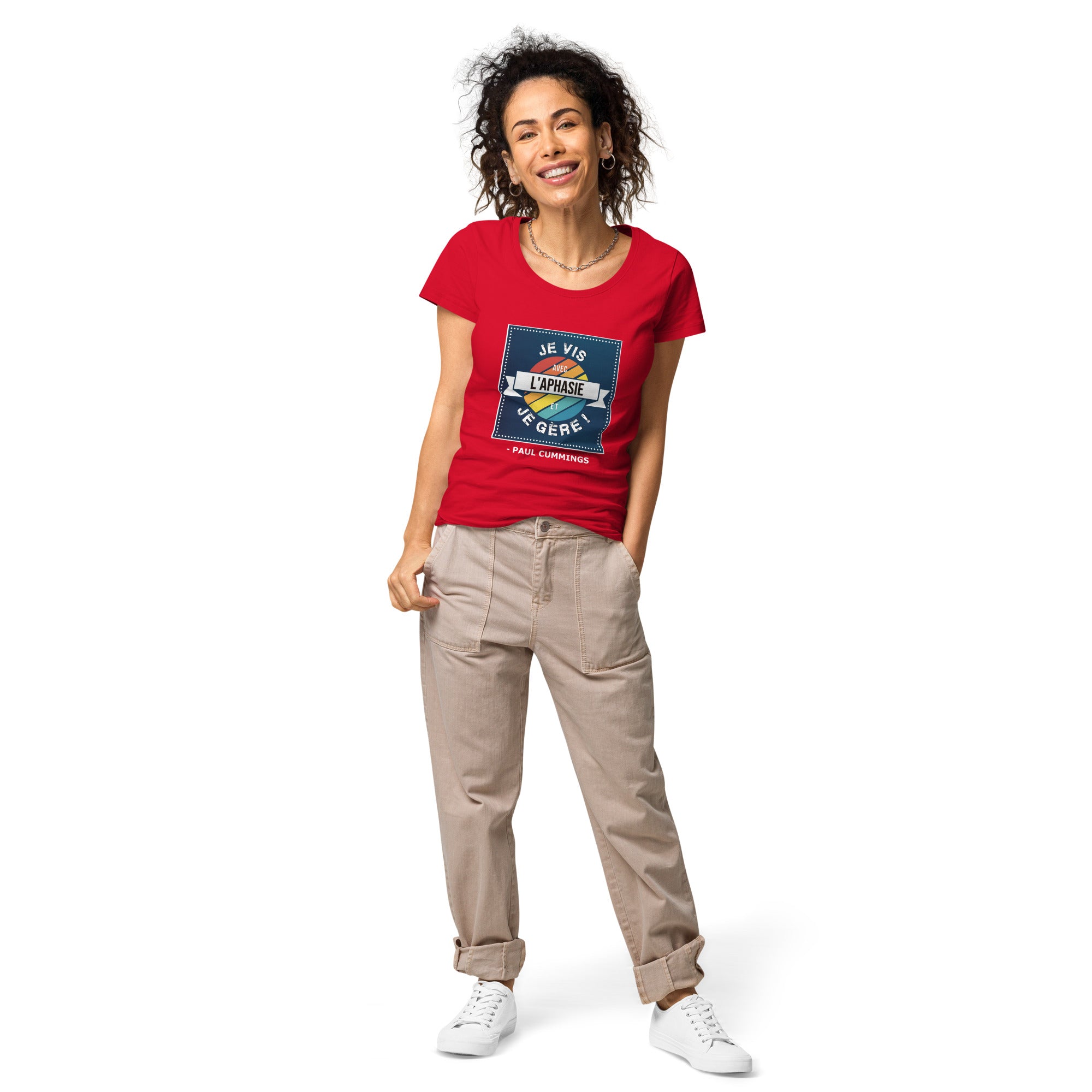 T-shirt femme éco-responsable | Je vis avec l'aphasie et je gère ! Paul Cummings