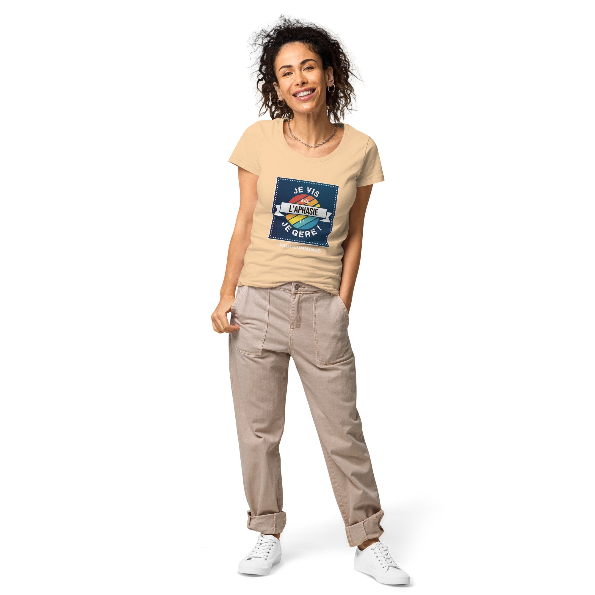 T-shirt femme éco-responsable | Je vis avec l'aphasie et je gère ! Paul Cummings