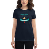 US Womens T-shirt "We will never give up"